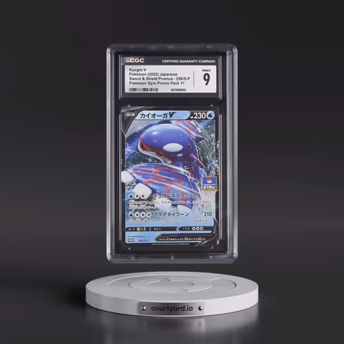 2019 Sword & Shield Promos #296/S-P Kyogre V - Holo Pokémon Gym Promo Pack 11 (CGC 9 MINT)