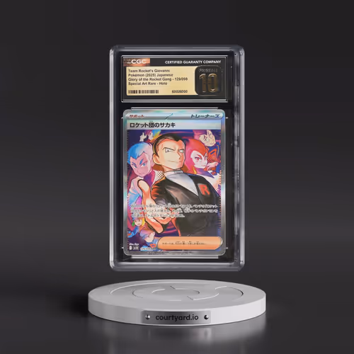 2025 Pokémon SV10-Glory of Team Rocket #129 Team Rocket's Giovanni - Special Art Rare (CGC 10 PRISTI