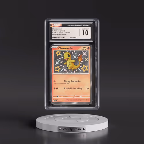 2024 Paldean Fates - PAF EN #109/091 Charmander - Shiny Rare Holo (CGC 10 GEM MINT)