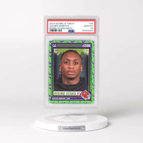 2024 Panini Score-A-Treat Rising Stars #50 Xavier Worthy - Bats (PSA 10 GEM MINT)