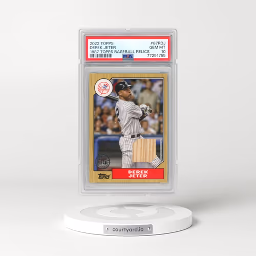2022 Topps 1987 Topps Baseball Relics #87RDJ Derek Jeter (PSA 10 GEM MINT)