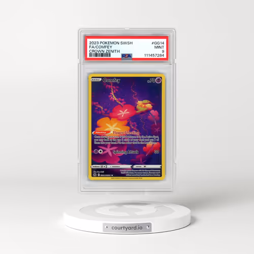 2023 Pokémon Sword and Shield Crown Zenith #GG14 Comfey - Full Art (PSA 9 MINT)