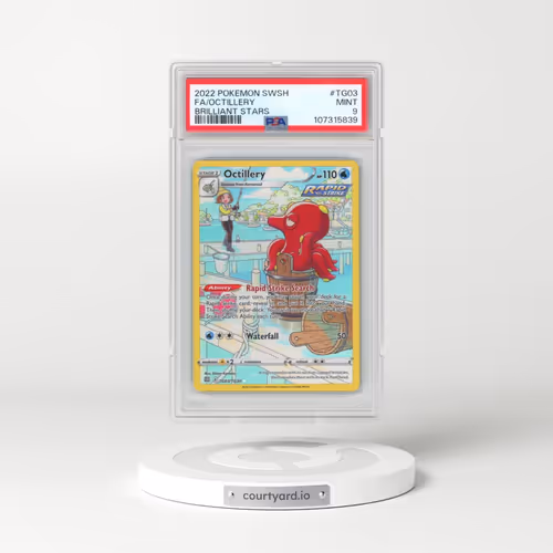 2022 Pokémon Sword & Shield Brilliant Stars #TG03 Octillery - Full Art (PSA 9 MINT)