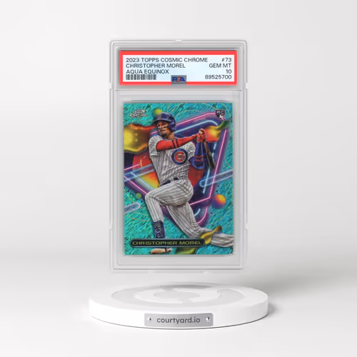 2023 Topps Cosmic Chrome #73 Christopher Morel - Aqua Equinox Refractor (PSA 10 GEM MINT)