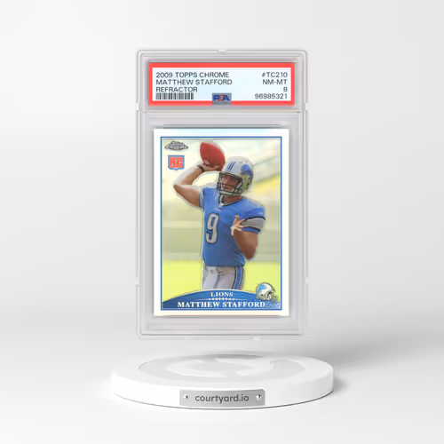 2009 Topps Chrome #TC210 Matthew Stafford - Refractor (PSA 8 NM-MT)
