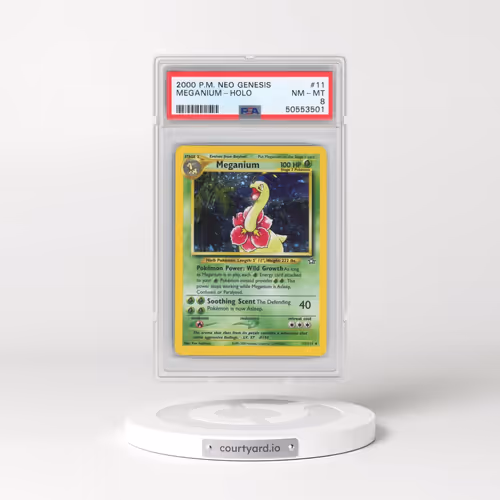 2000 Pokémon Neo Genesis #11 Meganium - Holo (PSA 8 NM-MT)