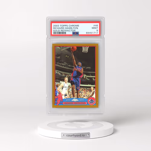 2003 Topps Chrome #46 Richard Hamilton - Gold Refractor (PSA 9 MINT)