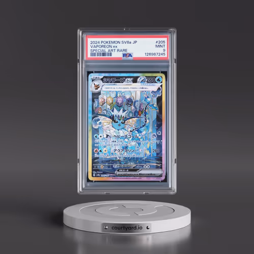 2024 Pokémon Sv8a-Terastal Fest EX #205 Vaporeon EX - Holo Special Art Rare (PSA 9 MINT)
