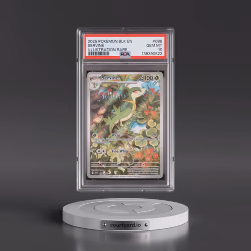 2025 Pokémon Blk EN-Black Bolt #088 Servine - Illustration Rare (PSA 10 GEM MINT)