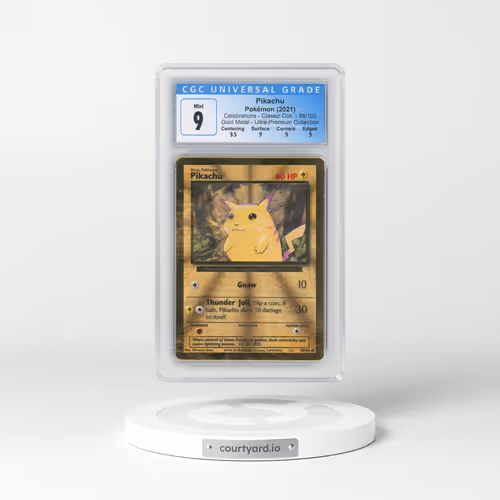 2021 Celebrations - Classic Collection #58/102 Pikachu - Gold Metal - Celebrations Ultra-Premium Collection (CGC 9 MINT)