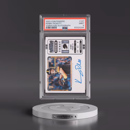 2022 Panini Contenders #127 Kenny Pickett - Variation-Autograph (PSA 9 MINT)