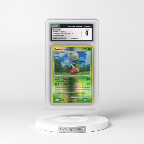 2007 Diamond & Pearl #13/130 Roserade - Reverse Holo (CGC 9 MINT)