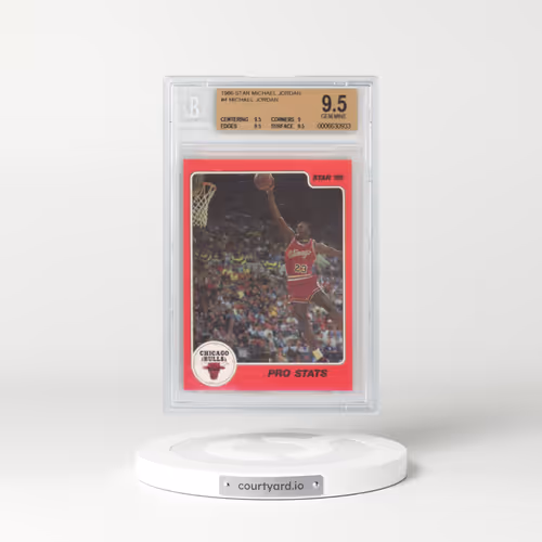 1986 Star Michael Jordan #4 Michael Jordan/Pro Stats (BGS 9.5 GEM MINT)