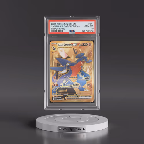 2025 Pokémon Dri EN-Destined Rivals #241 Cynthia's Garchomp EX - Holo Hyper Rare (PSA 10 GEM MINT)