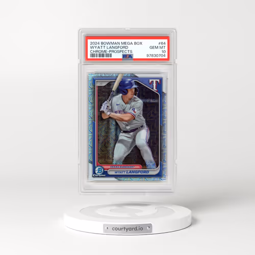 2024 Bowman Mega Box Chrome Prospects #64 Wyatt Langford (PSA 10 GEM MINT)