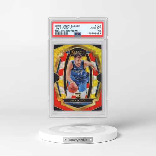 2018 Panini Select #122 Luka Doncic - Tri-Color Prizm (PSA 10 GEM MINT)
