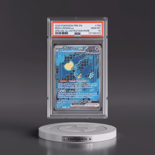 2025 Pokémon Pre EN-Prismatic Evolutions #158 Iron Crown EX - Holo Special Illustration Rare (PSA 10