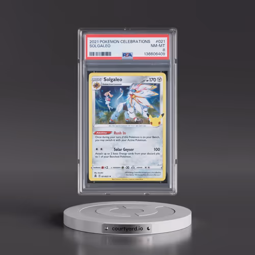 2021 Pokémon Celebrations #021 Solgaleo (PSA 8 NM-MT)