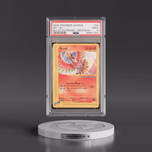 2002 Pokémon League Promo Black Star #52 HO-Oh - Pokemon Center NY (PSA 9 MINT)