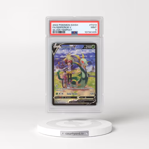 2022 Pokémon Sword & Shield Silver Tempest #TG13 Serperior V - Holo Full Art (PSA 9 MINT)