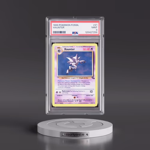1999 Pokémon Fossil #21 Haunter (PSA 9 MINT)