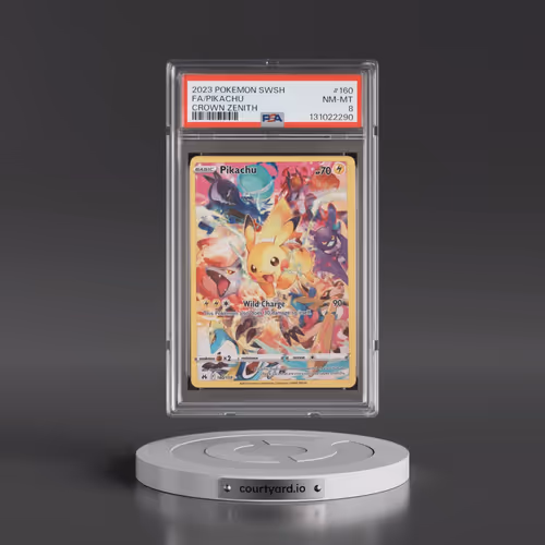 2023 Pokémon Sword and Shield Crown Zenith #160 Pikachu - Full Art (PSA 8 NM-MT)
