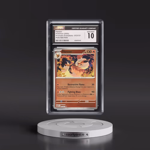 2025 Pokémon Pre EN-Prismatic Evolutions #013 Flareon - Reverse Holo Poke Ball (CGC 10 GEM MINT)