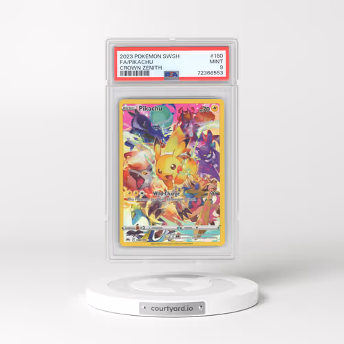 2023 Pokémon Sword and Shield Crown Zenith #160 Pikachu - Full Art (PSA 9 MINT)