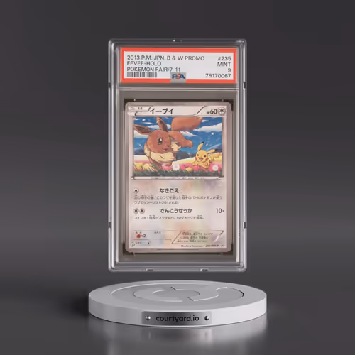 2013 Pokémon Black & White Promo #235 Eevee - Holo Pokemon Fair/7-11 (PSA 9 MINT)