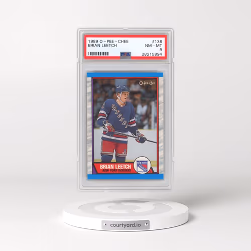 1989 O-Pee-Chee #136 Brian Leetch (PSA 8 NM-MT)