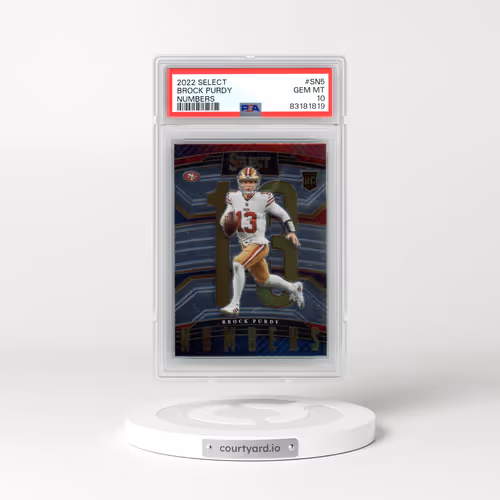 2022 Panini Select Select Numbers #SN5 Brock Purdy (PSA 10 GEM MINT)