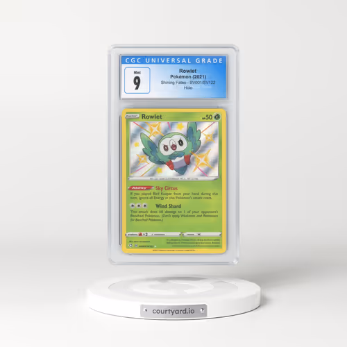 2021 Shining Fates #SV001/SV122 Rowlet - Shiny Rare Holo (CGC 9 MINT)