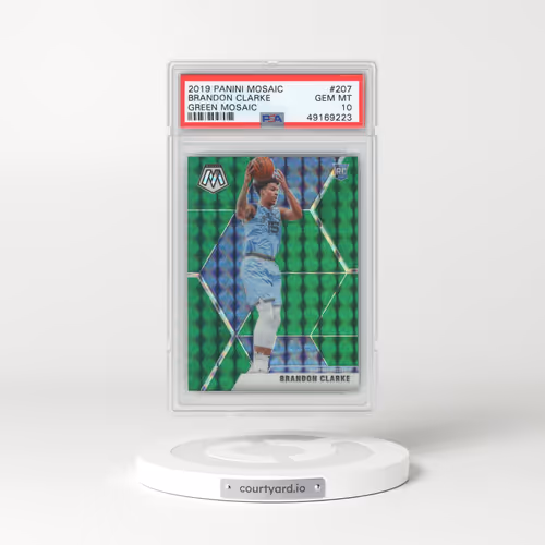 2019 Panini Mosaic #207 Brandon Clarke - Green Mosaic (PSA 10 GEM MINT)