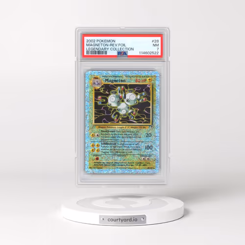 2002 Pokémon Legendary Collection #28 Magneton - Reverse Foil (PSA 7 NM)