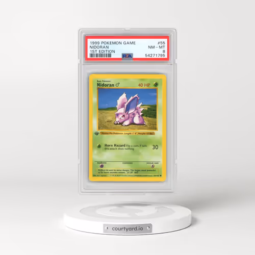 1999 Pokémon Game #55 Nidoran - 1st Edition (PSA 8 NM-MT)