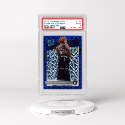 2020 Panini Donruss Optic #151 Anthony Edwards - Blue Velocity (PSA 9 MINT)