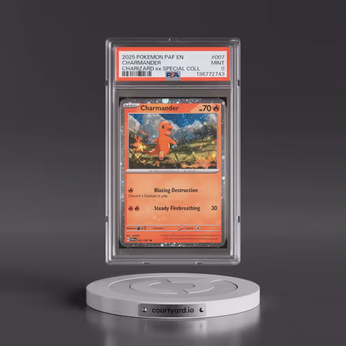 2025 Pokémon Paf EN-Paldean Fates #007 Charmander - Charizard EX Special Collection (PSA 9 MINT)