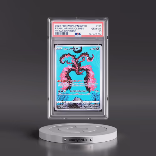 2022 Pokémon Sword & Shield Vstar Universe #190 Galarian Moltres - Full Art (PSA 10 GEM MINT)