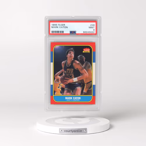 1986 Fleer #28 Mark Eaton (PSA 9 MINT)
