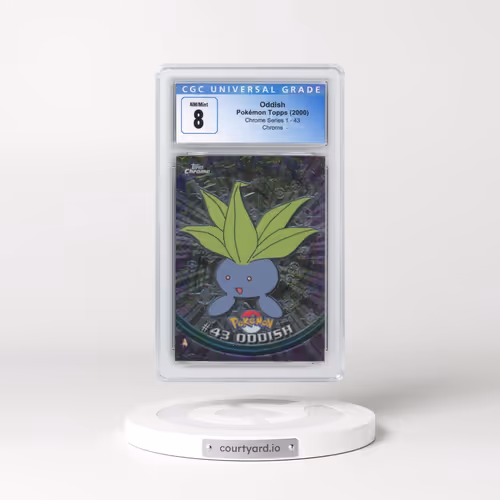 2000 Chrome Series 1 #43 Oddish - Chrome (Topps Chrome Stamp on Front of Card) (CGC 8 NM-MT)