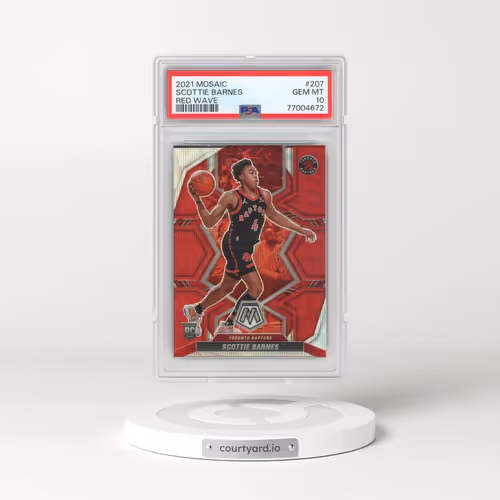 2021 Panini Mosaic #207 Scottie Barnes - Red Wave (PSA 10 GEM MINT)