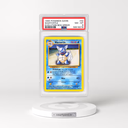 1999 Pokémon Game #42 Wartortle - Evolution Box Error (PSA 8 NM-MT)