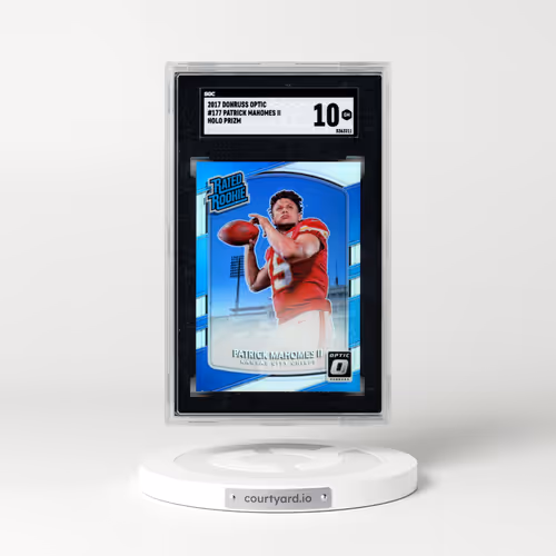 2017 Donruss Optic #177 Patrick Mahomes II - Holo Prizm (SGC 10 GEM MINT)