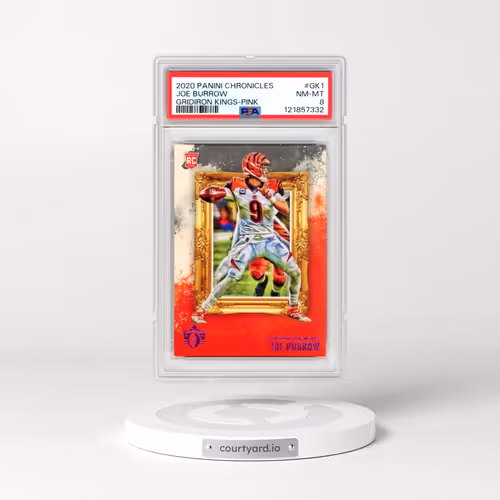 2020 Panini Chronicles Gridiron Kings #GK1 Joe Burrow - Pink (PSA 8 NM-MT)