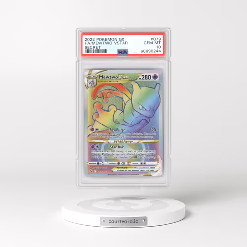 2022 Pokémon GO #079 Mewtwo VSTAR - Holo Secret (PSA 10 GEM MINT)
