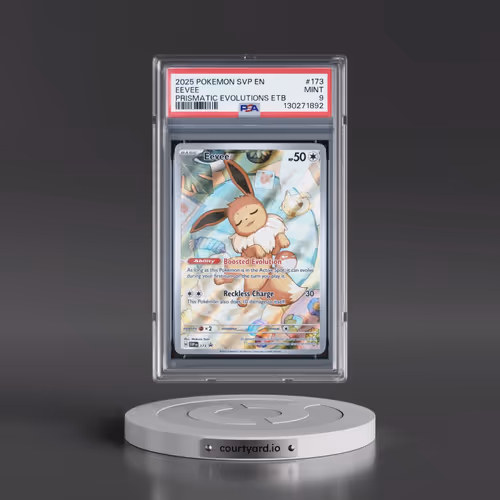 2025 Pokémon Svp EN-SV Black Star Promo #173 Eevee - Prismatic Evolutions Elite Trainer Box (PSA 9 M