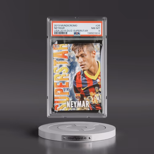 2013 Mundicromo Liga 2014 Quiz #26 Neymar - Superstar (PSA 8 NM-MT)