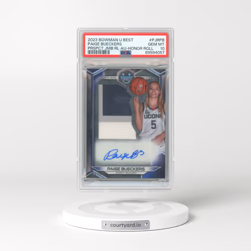 2023 Bowman University Best Prospect Jumbo Relic Autographs #PJRPB Paige Bueckers - Honor Roll (PSA