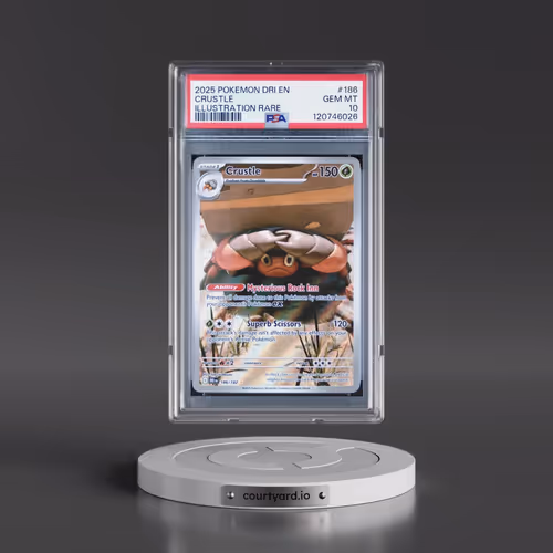 2025 Pokémon Dri EN-Destined Rivals #186 Crustle - Illustration Rare (PSA 10 GEM MINT)
