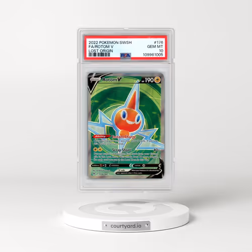2022 Pokémon Sword & Shield Lost Origin #176 Rotom V - Holo Full Art (PSA 10 GEM MINT)